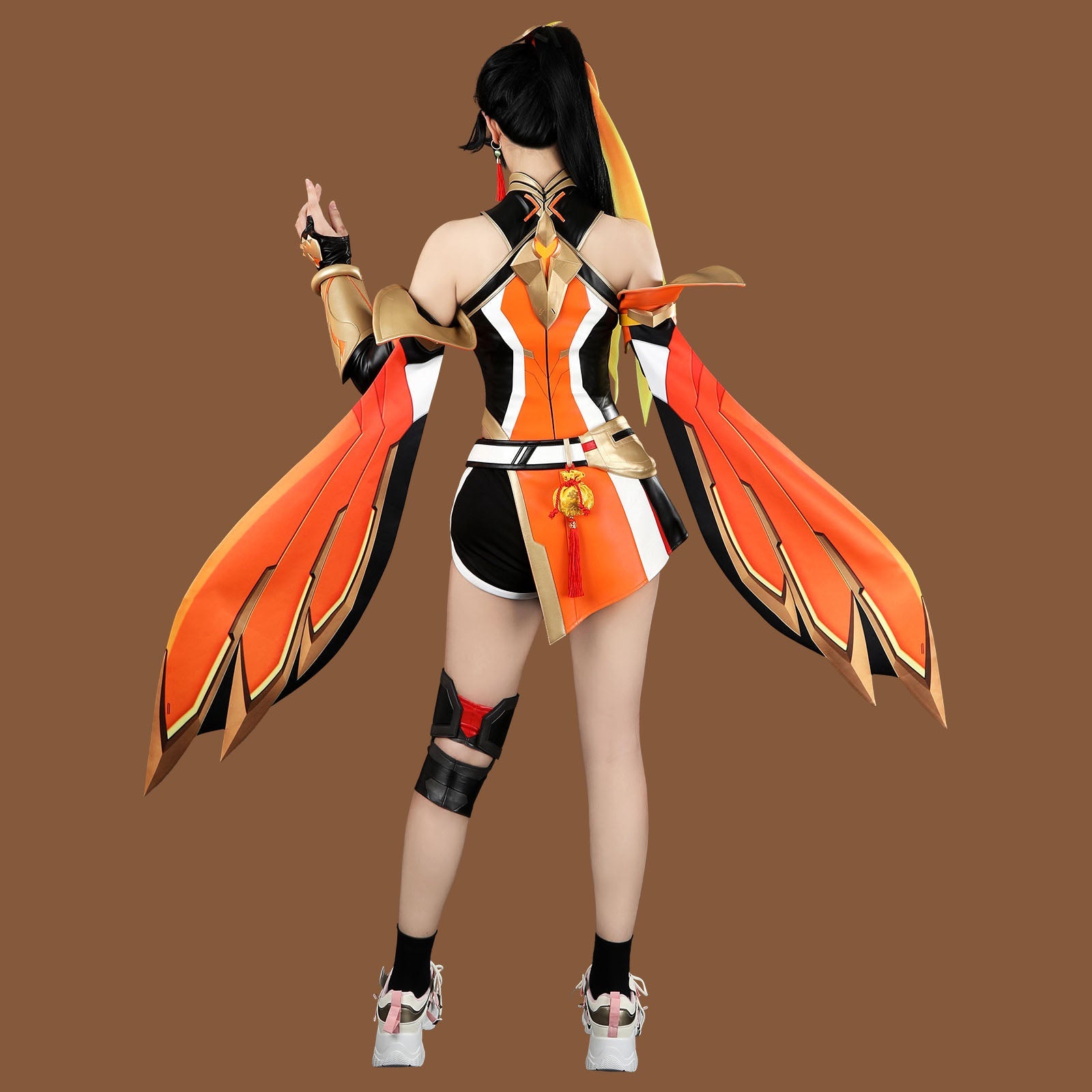 Overwatch Anran Orange Outfit Top Level Fullset Cosplay CostumesThemed Carnival Party Outfit