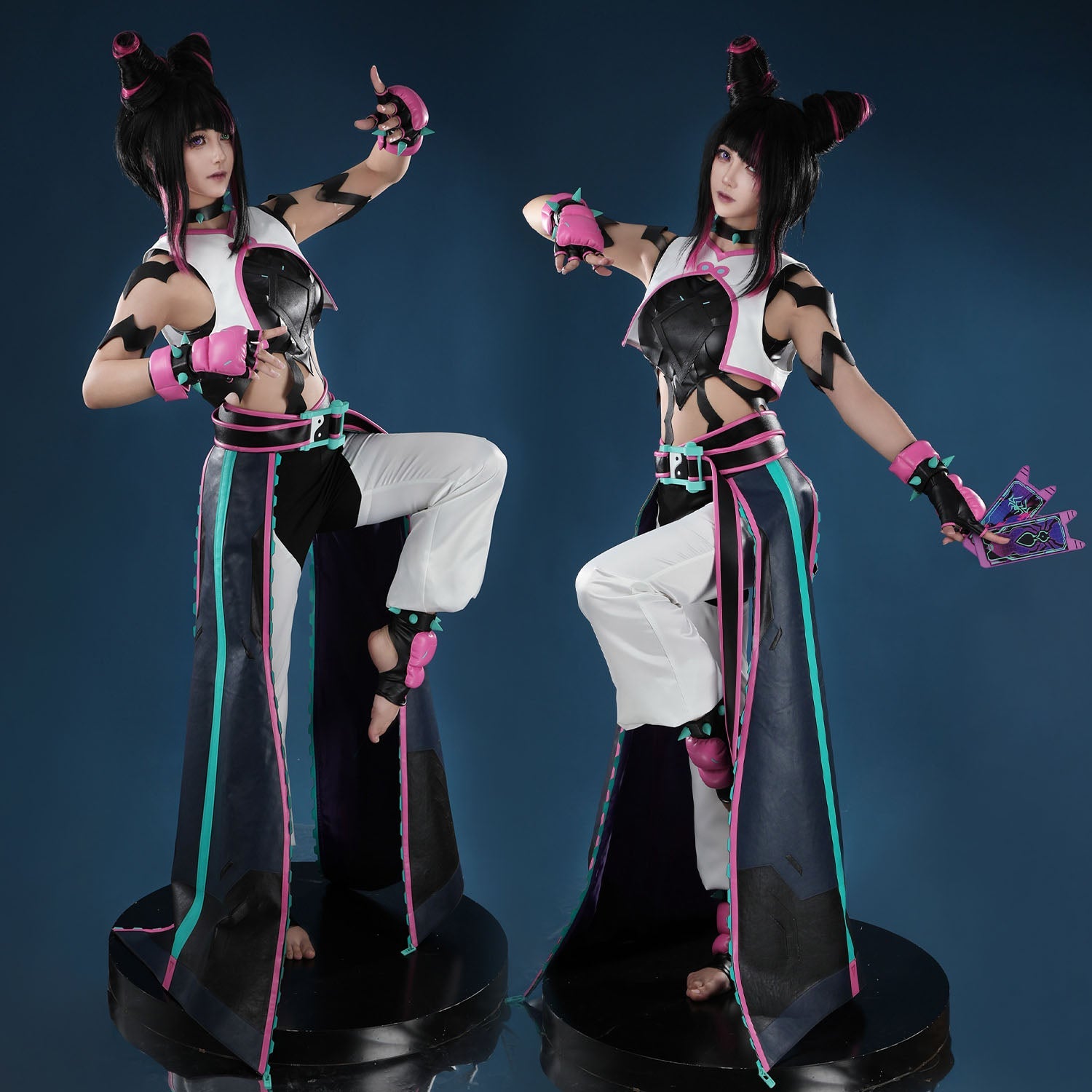Overwatch 2 X Street Fighter 6 Juri Kiriko Cosplay CostumesThemed Carnival Party Outfit