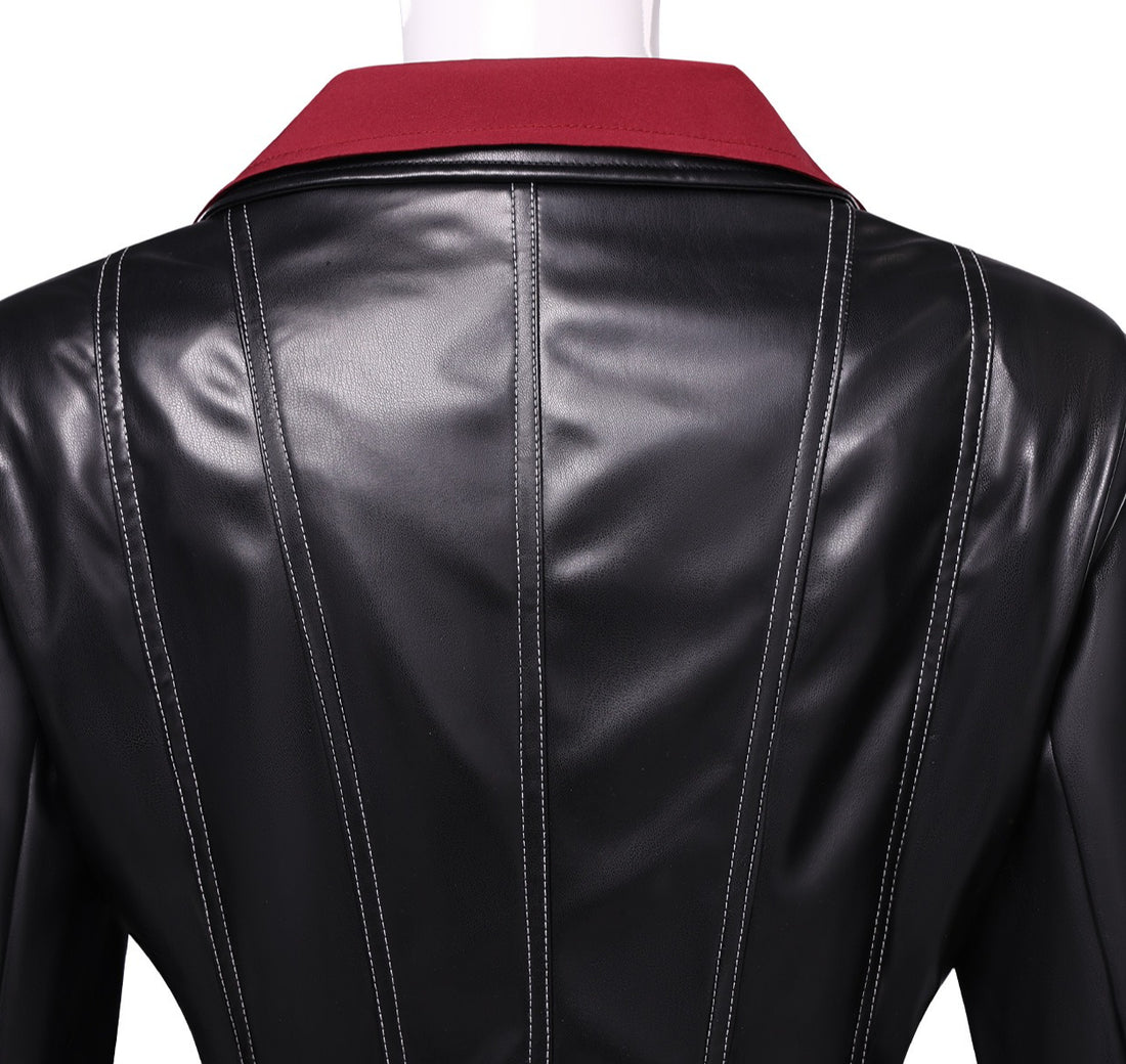 Resident Evil Ada Wong Black Leather Suit Cosplay Costumes Halloween Themed Carnival Outfit