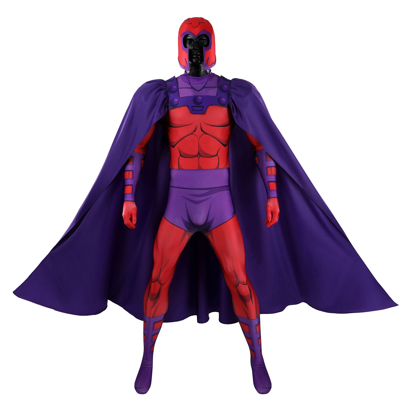 X-Men '97 Magneto Jumpsuit with Cloak Helmet Cosplay CostumesThemed Carnival Party Outfit