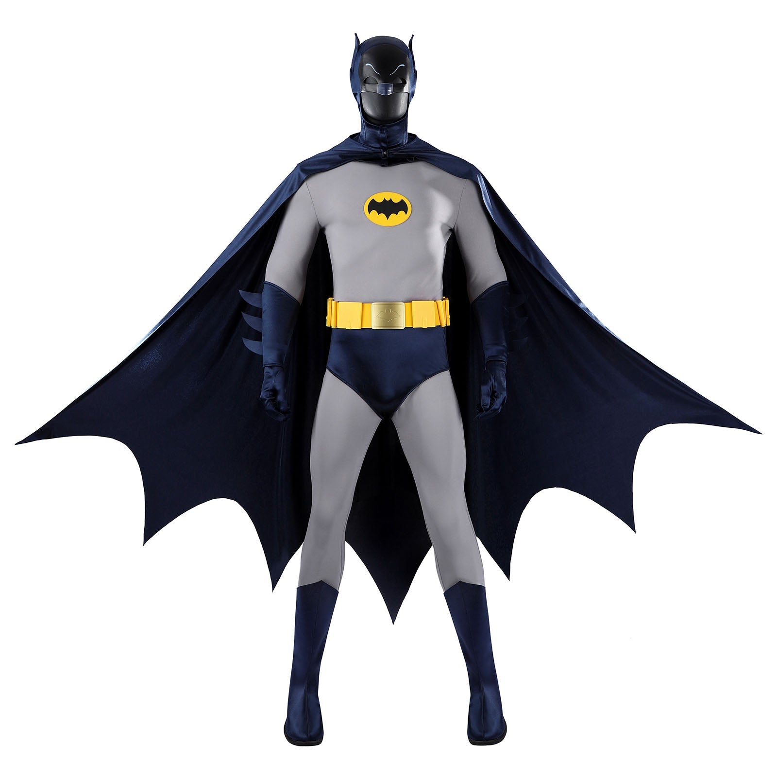 Retro Batman 1966 Adam West Top Level Movie Cosplay CostumesThemed Carnival Party Outfit