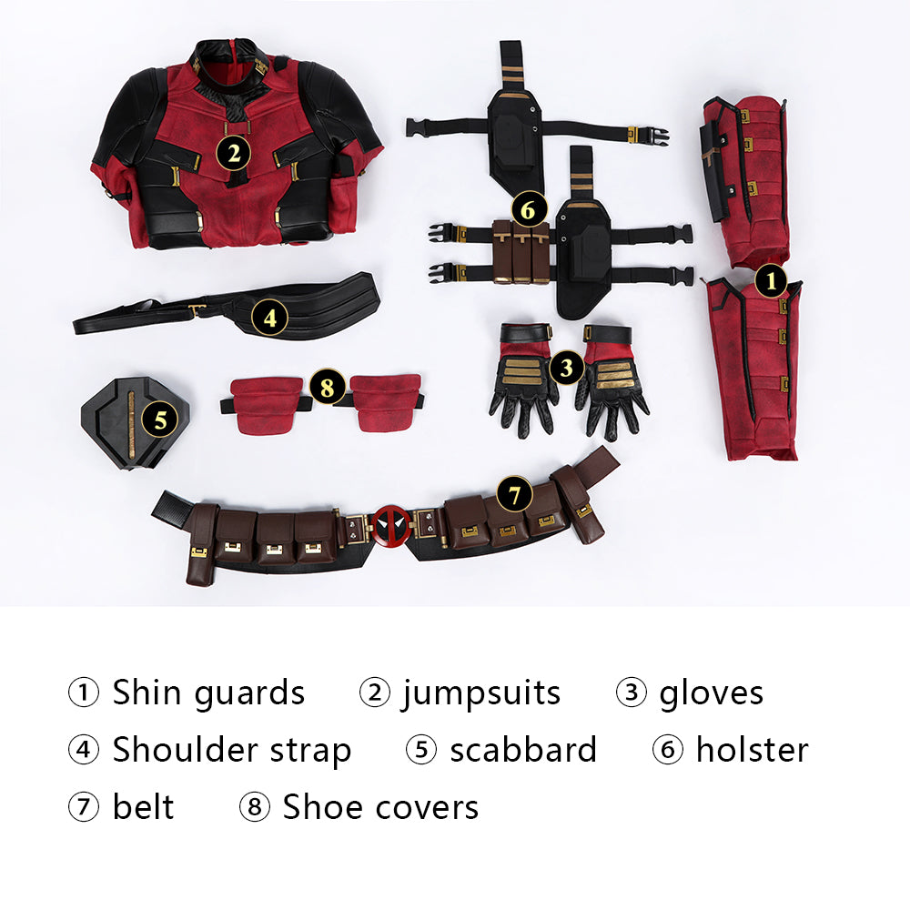 Deadpool 3 Deadpool & Friend Wade Wilson Kids Cosplay CostumesThemed Carnival Party Outfit