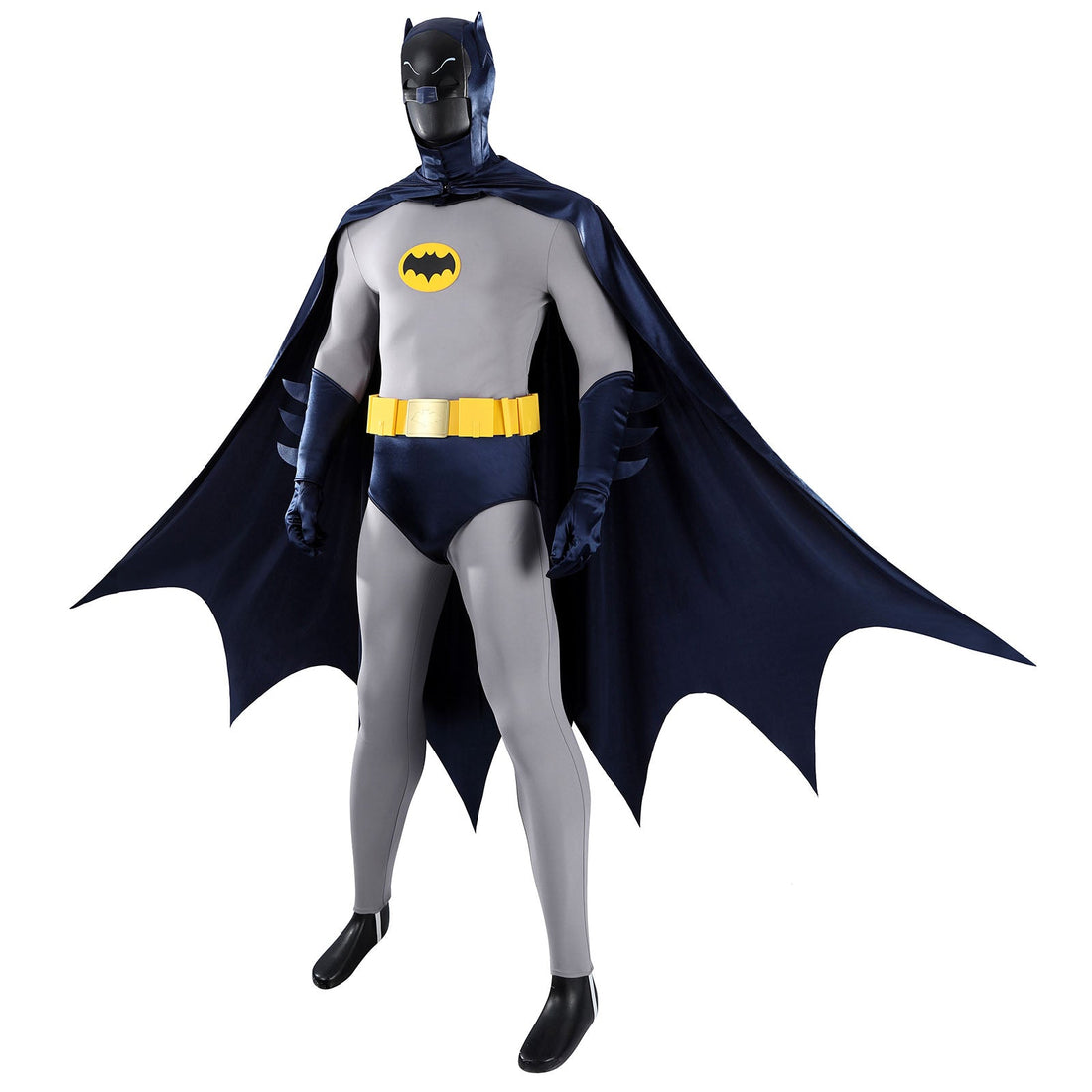 Retro Batman 1966 Adam West Top Level Movie Cosplay CostumesThemed Carnival Party Outfit