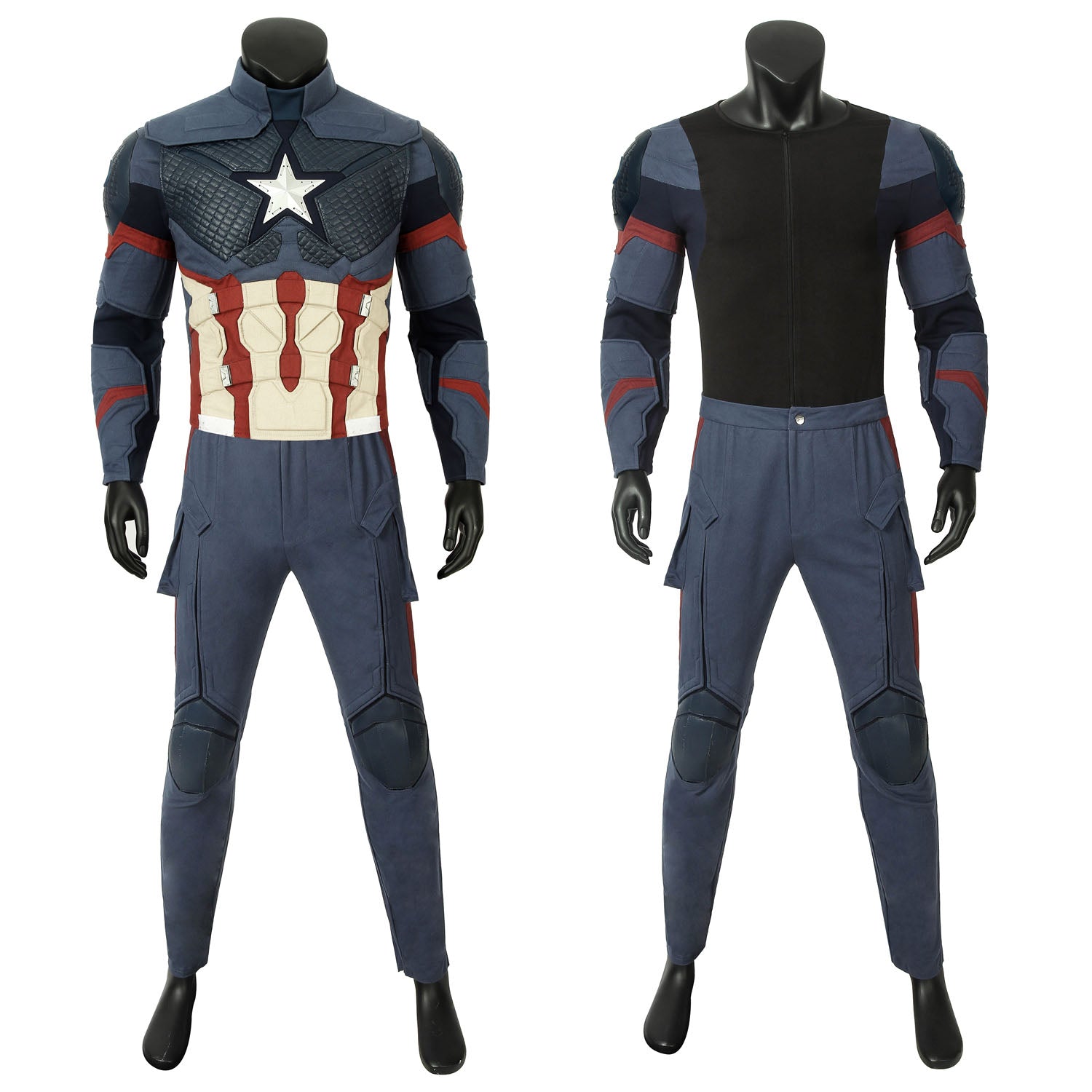 Avengers 4 Endgame Captain America Steve Rogers Male Leather Cosplay CostumesThemed Carnival Party Outfit