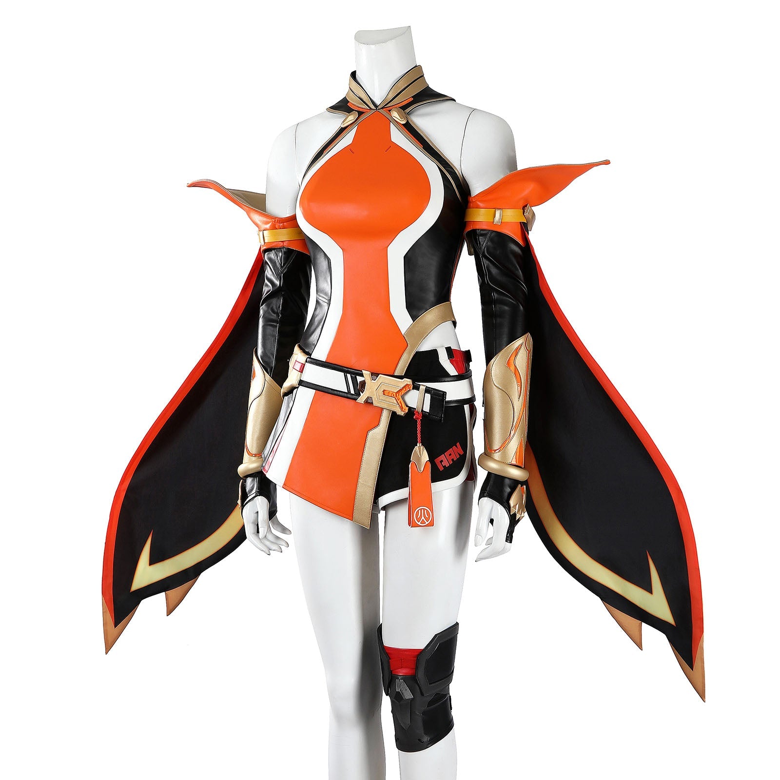 Overwatch Anran Orange Outfit Top Level Fullset Cosplay CostumesThemed Carnival Party Outfit