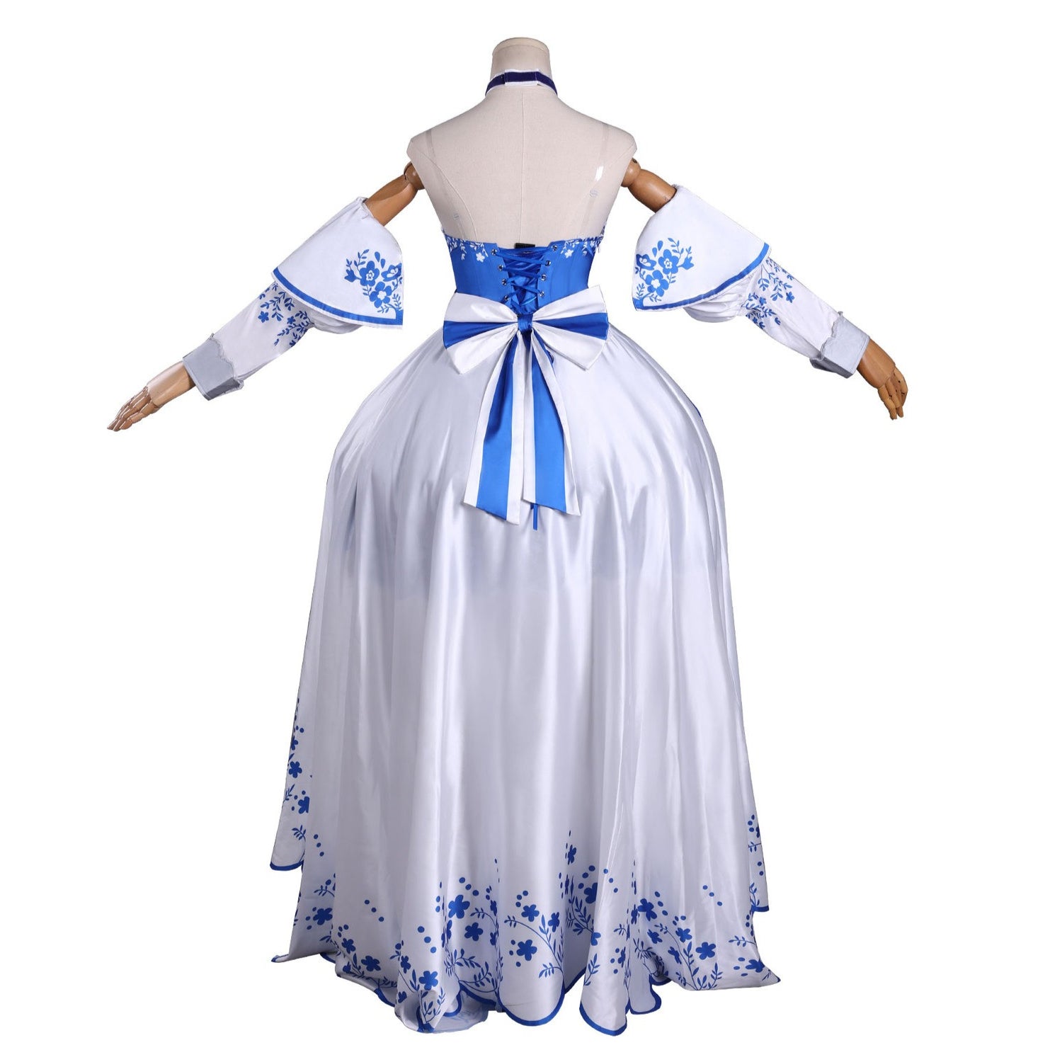 Identity V Perfumer Vera Nair Blue Floral Dress Cosplay Costumes