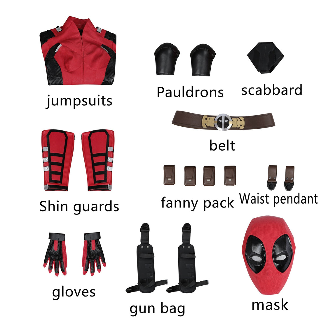 Deadpool 3 Lady Deadpool Film-grade Pro Full Set Cosplay CostumesThemed Carnival Party Outfit