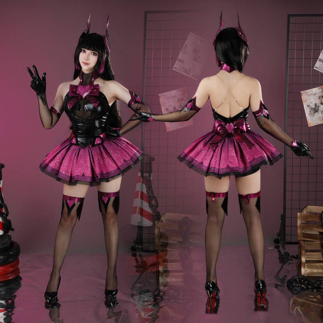 Overwatch 2 Magical Girl DVA Full Set Top Cosplay CostumesThemed Carnival Party Outfit