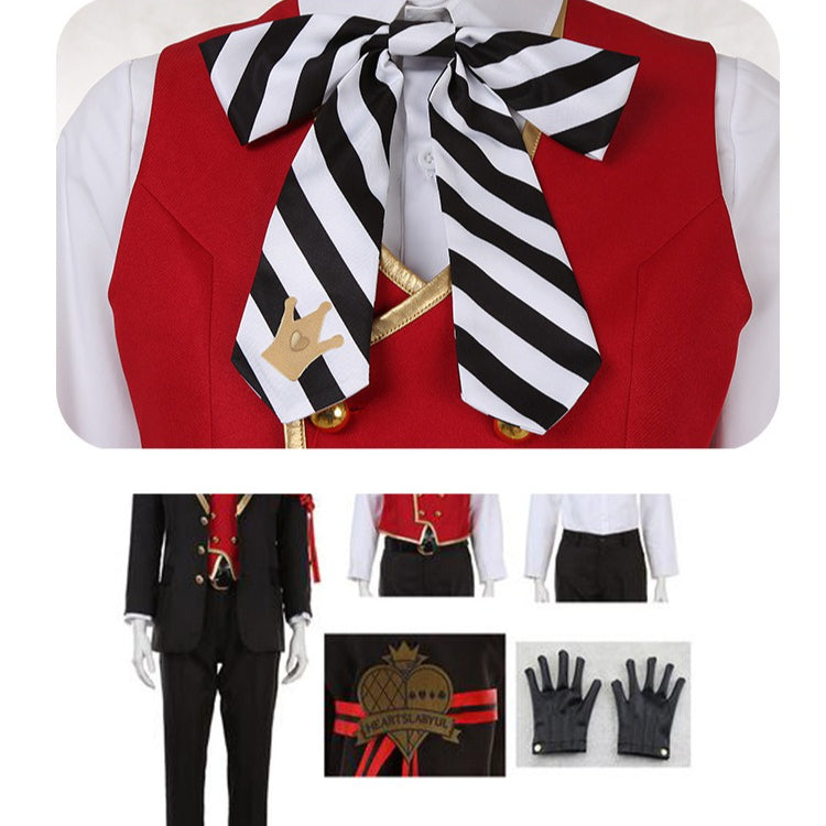 Alice Heartslabyul Dorm Uniform Cosplay Riddle Trey Deuce Cater Ace Halloween Outfits