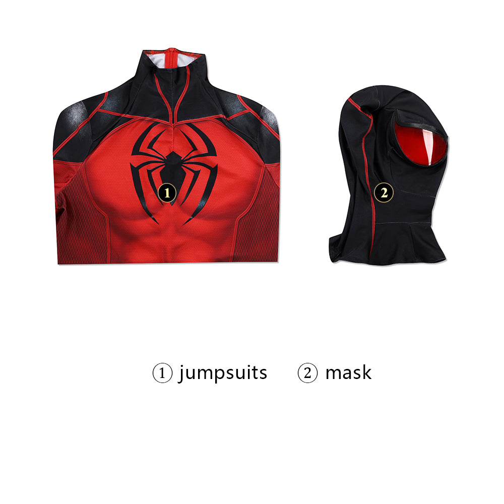 Spider-Man Scarlet Spider Cosplay Costumes Halloween Red Jumpsuit for Themed Party OutfitThemed Carnival Party Outfit