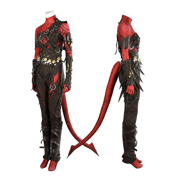 Baldur's Gate 3 Karlach Top Level Full Set Female Cosplay CostumesThemed Carnival Party Outfit