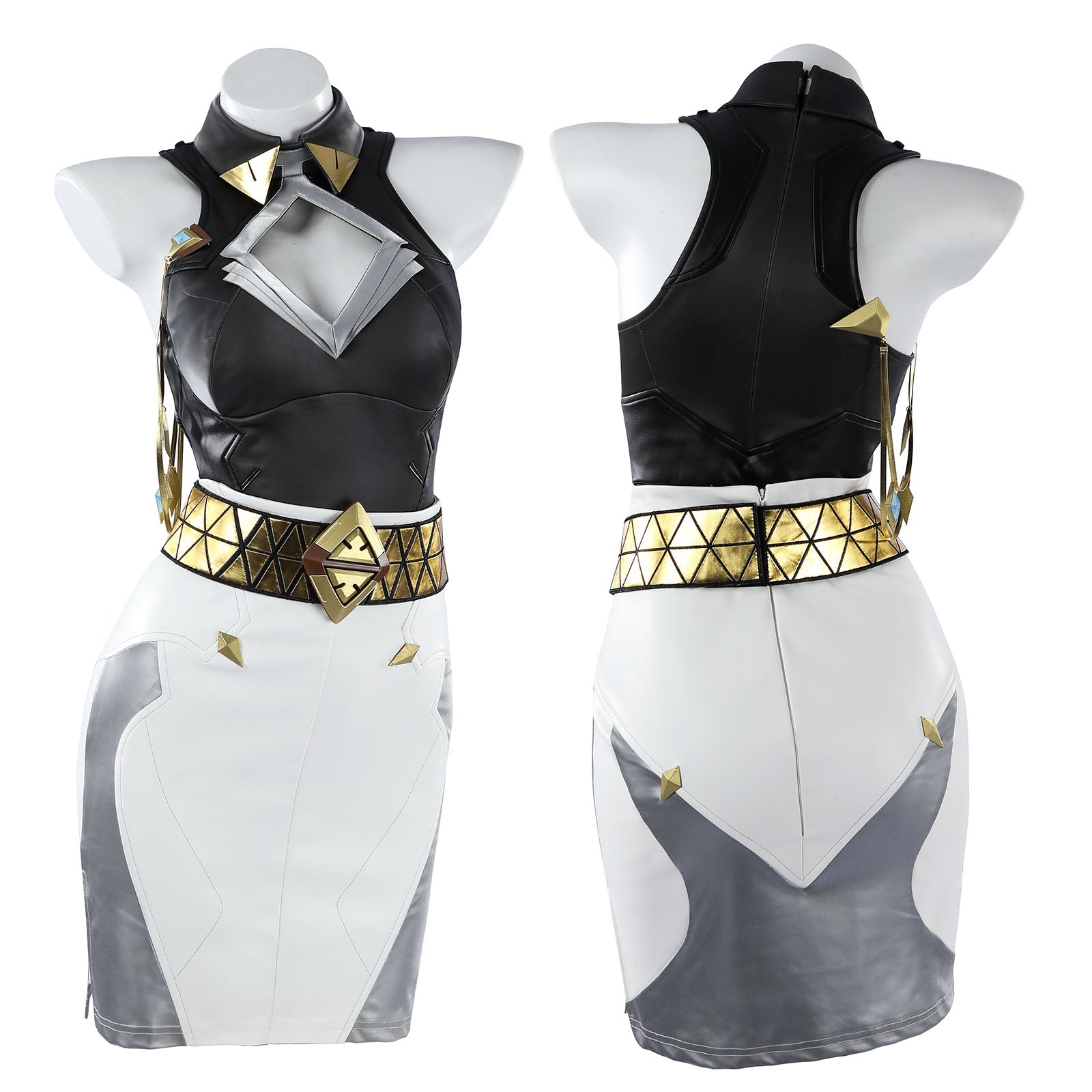 Overwatch Domina Golden Outfit Top Level Fullset Cosplay CostumesThemed Carnival Party Outfit