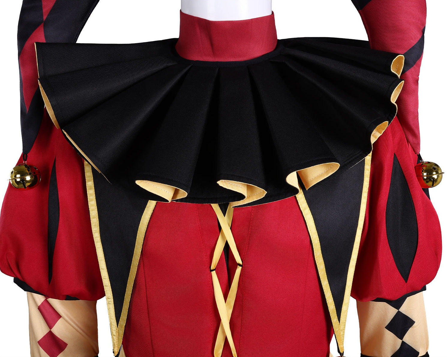 The Freak Circus Pierrot Harlequin Jester Cosplay Costumes Halloween Clown Carnival Party Outfit