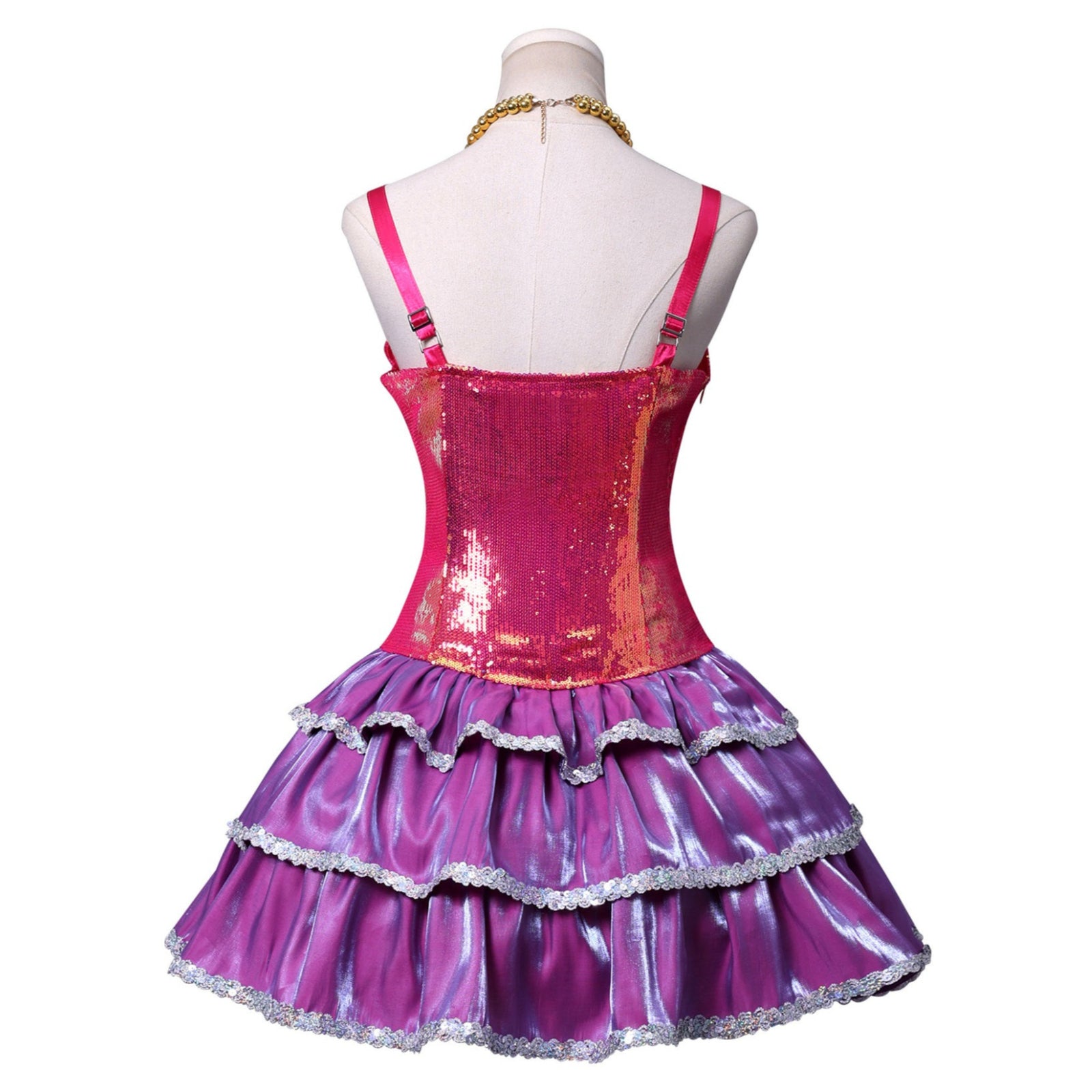 Dream House Cosplay Costume - Pink Sequin Party Dress for Women Girls Halloween Carnival