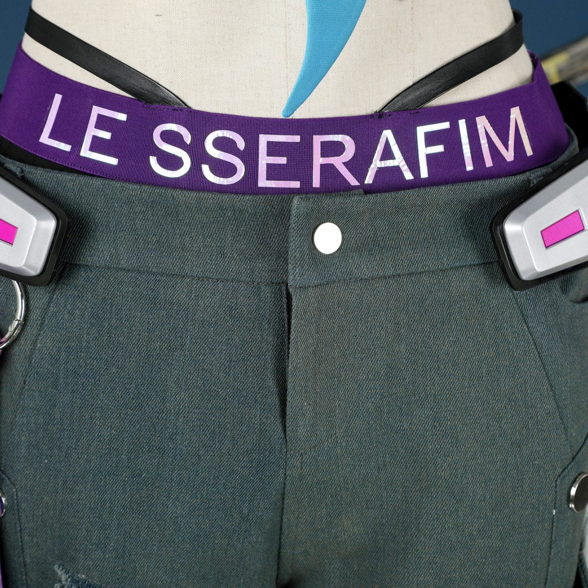 Overwatch 2 X LE SSERAFIM FEARLESS D.VA Blue Cosplay CostumesThemed Carnival Party Outfit