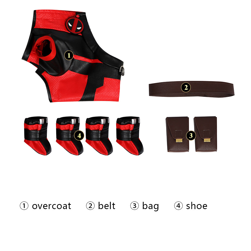Deadpool 3 Deadpool & Friend Pet Clothing Full Set Dog CostumesThemed Carnival Party Outfit
