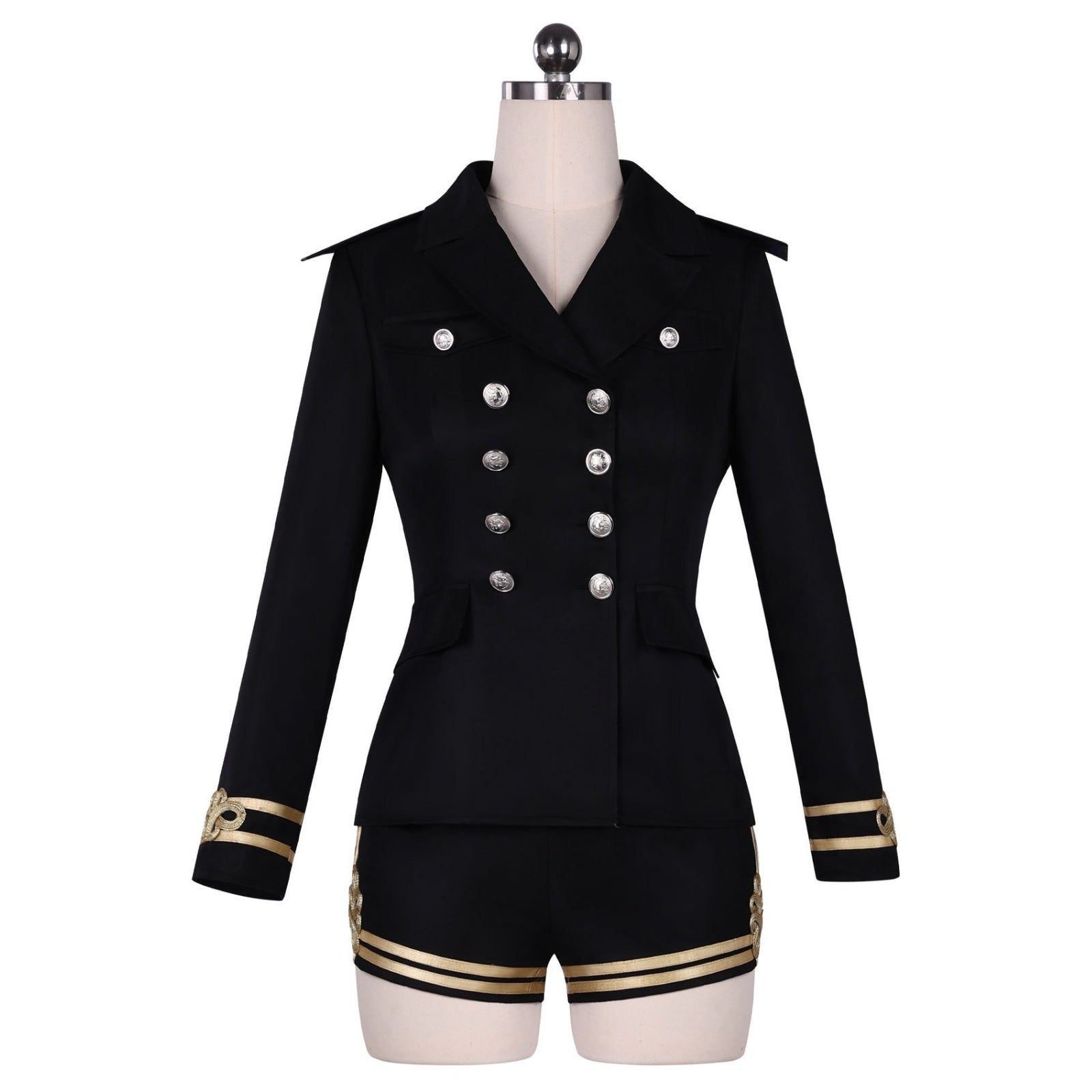 K-Pop Girl IVE Jang Won Young Same Style White Sailor Navy Uniform Stage Outfit