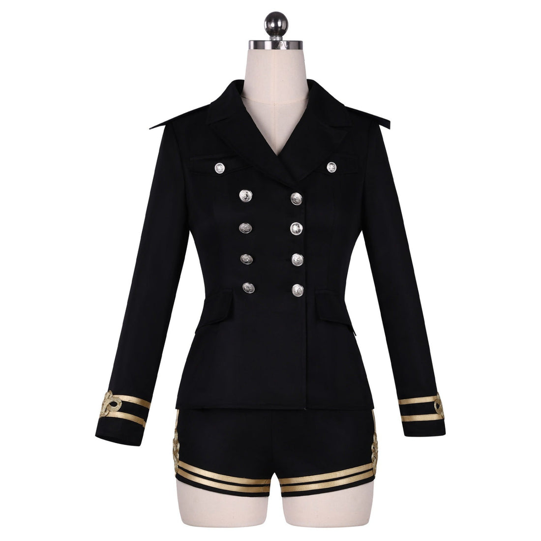 K-Pop Girl IVE Jang Won Young Same Style White Sailor Navy Uniform Stage Outfit