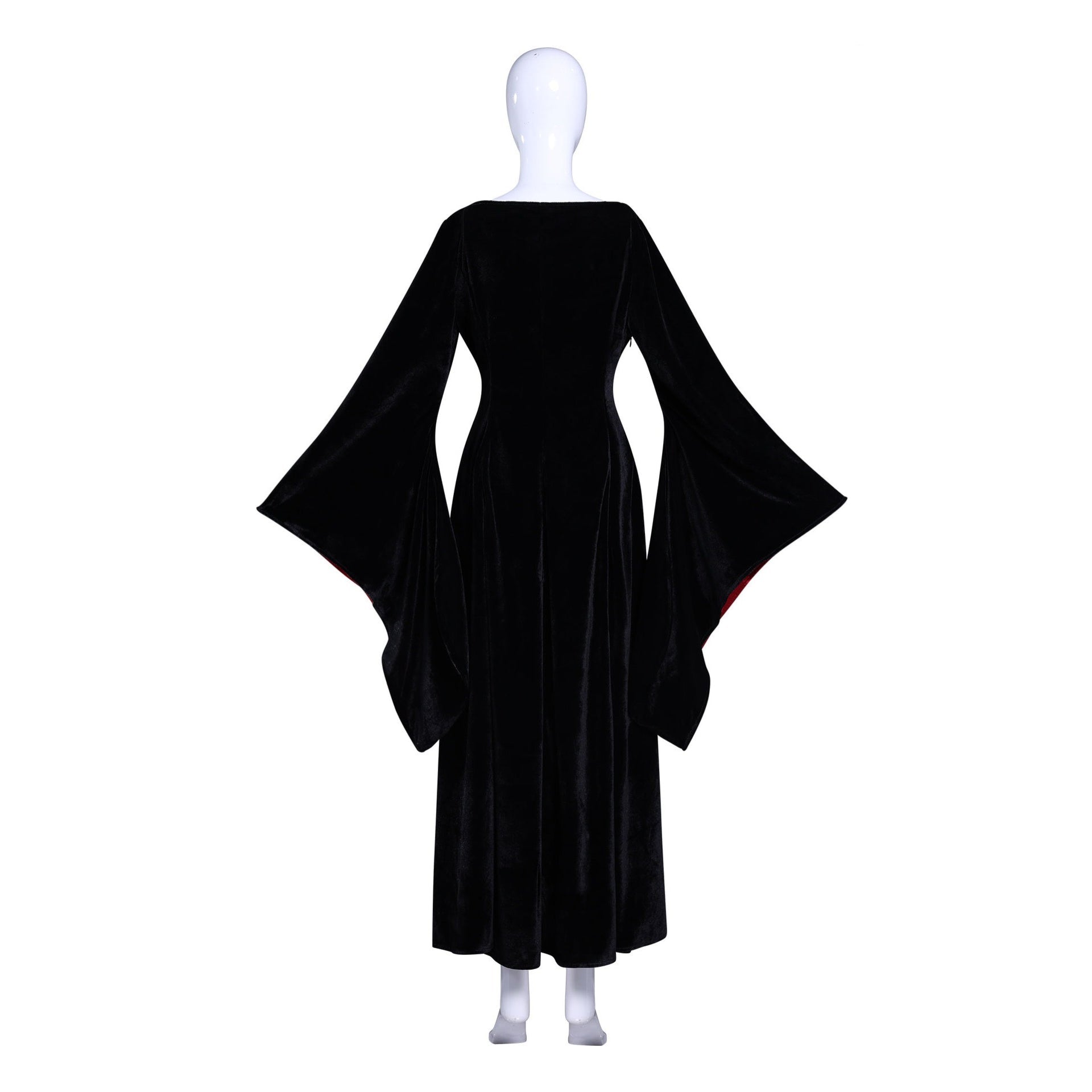 Wednesday 2 Mother Morticia Addams Black Dress Cosplay Costumes