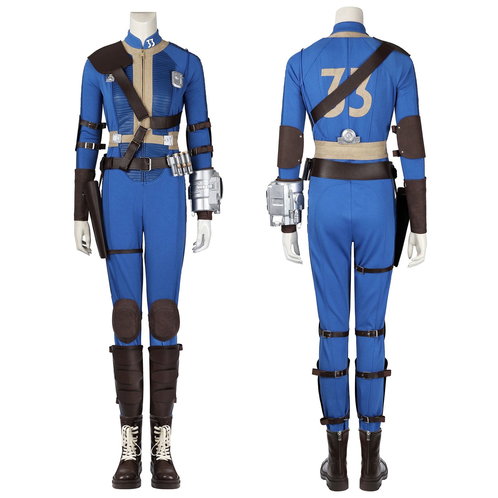 Movie Fallout Vault Season 1 Lucy #33 Female Uniform Full Set Cosplay CostumesThemed Carnival Party Outfit