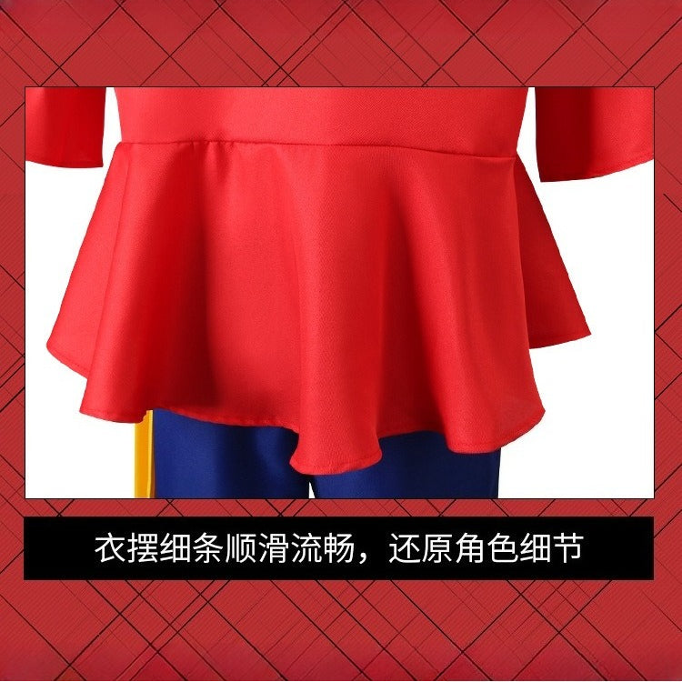 Anime Navigation Monkey D. Luffy Red Shirt Fullset One Piece Cosplay Costumes