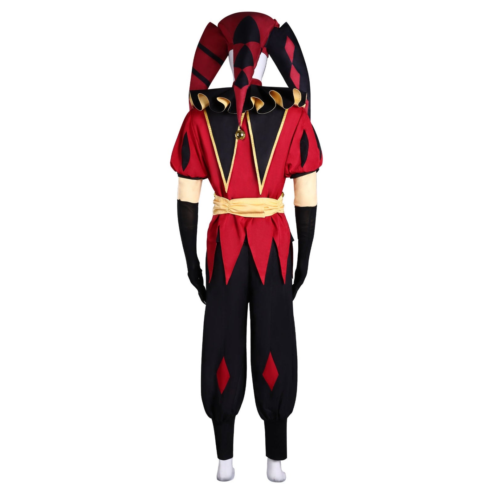 The Freak Circus Pierrot Harlequin Jester Cosplay Costumes Halloween Clown Carnival Party Outfit