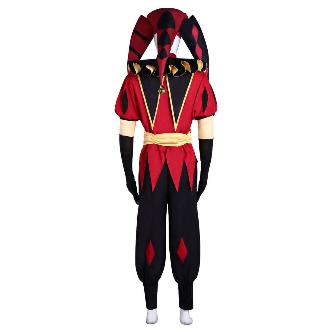 The Freak Circus Pierrot Harlequin Jester Cosplay Costumes Halloween Clown Carnival Party Outfit