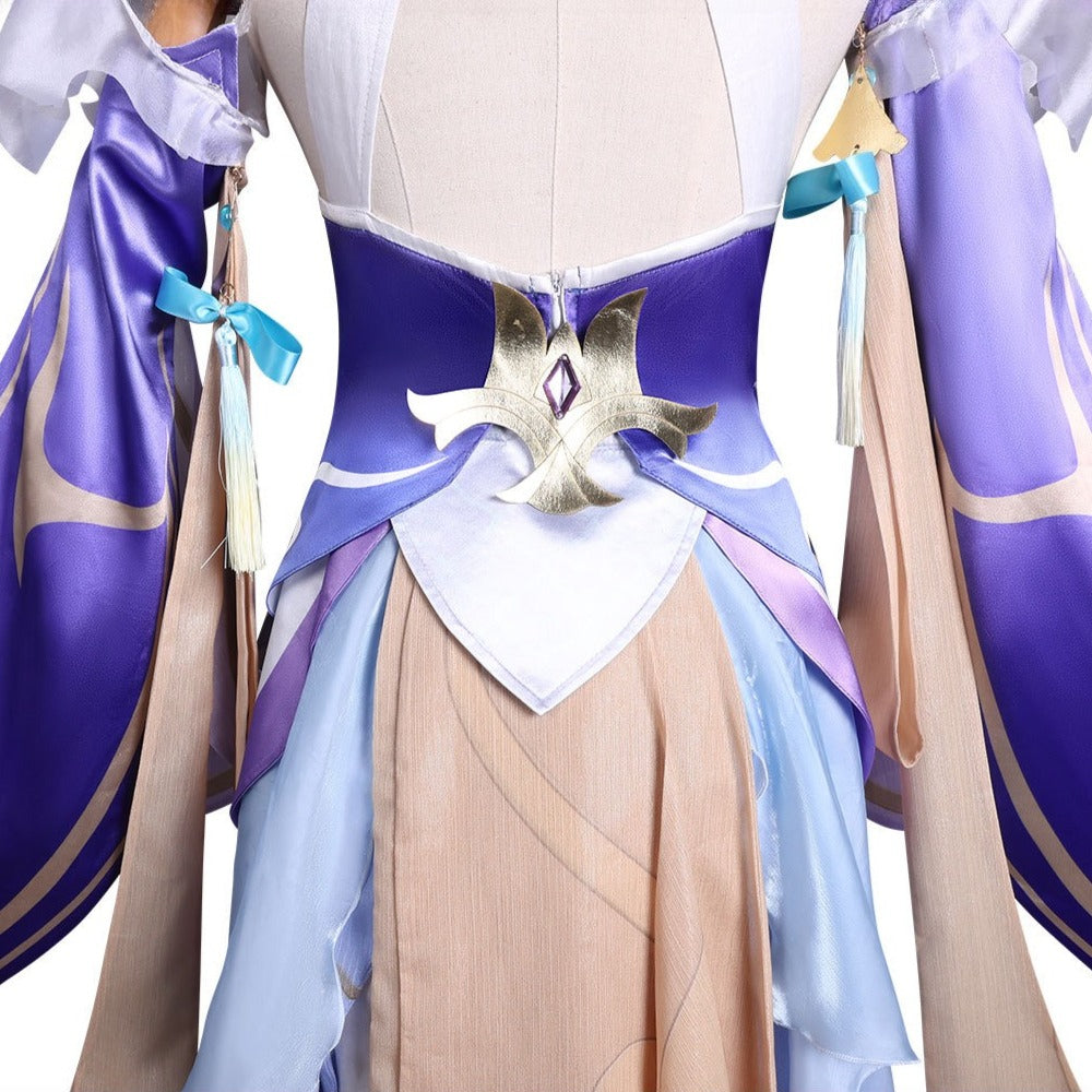 Honor of Kings Xi Shi Wandering Dragon Violet Flower Full Set Cosplay Costume