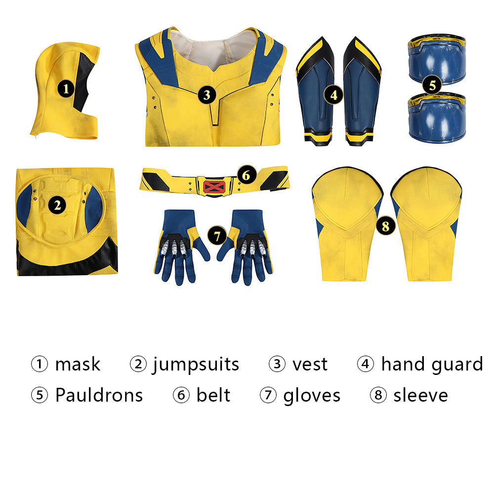 Deadpool 3 Wolverine Film-grade Pro Full Set Cosplay CostumesThemed Carnival Party Outfit