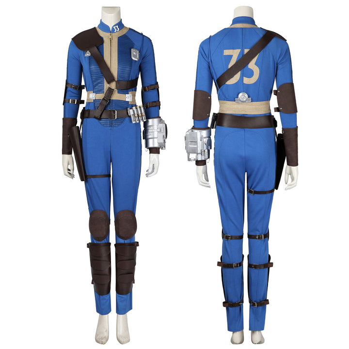 Movie Fallout Vault Season 1 Lucy #33 Female Uniform Full Set Cosplay CostumesThemed Carnival Party Outfit