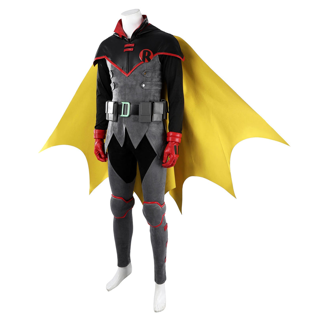 Batman: Son of The Demon Robin Damian Wayne Cosplay Costumes Halloween Suit with CloakThemed Carnival Party Outfit