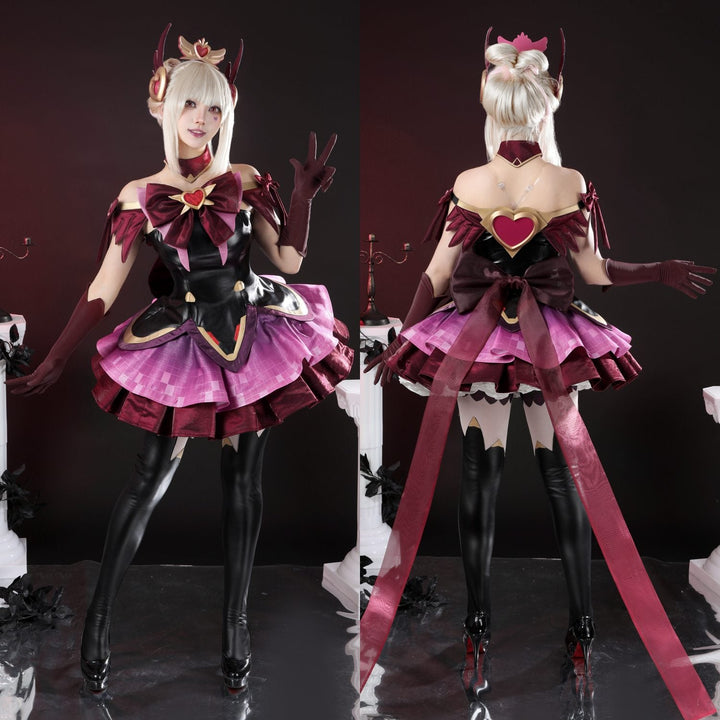 Overwatch 2 Magical Girl Juno Red Black Full Set Cosplay CostumesThemed Carnival Party Outfit