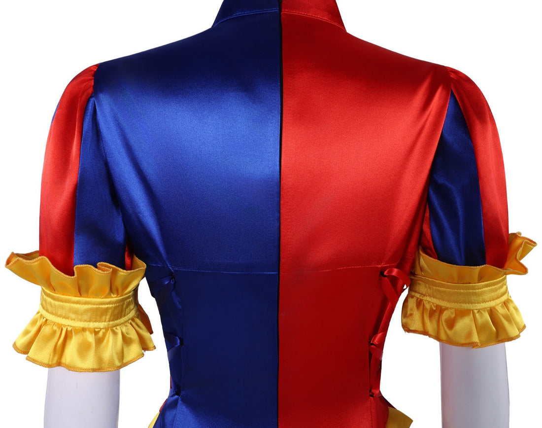 The Amazing Digital Circus Jester Pomni Joker Cosplay Costumes Halloween Party Clown Outfit