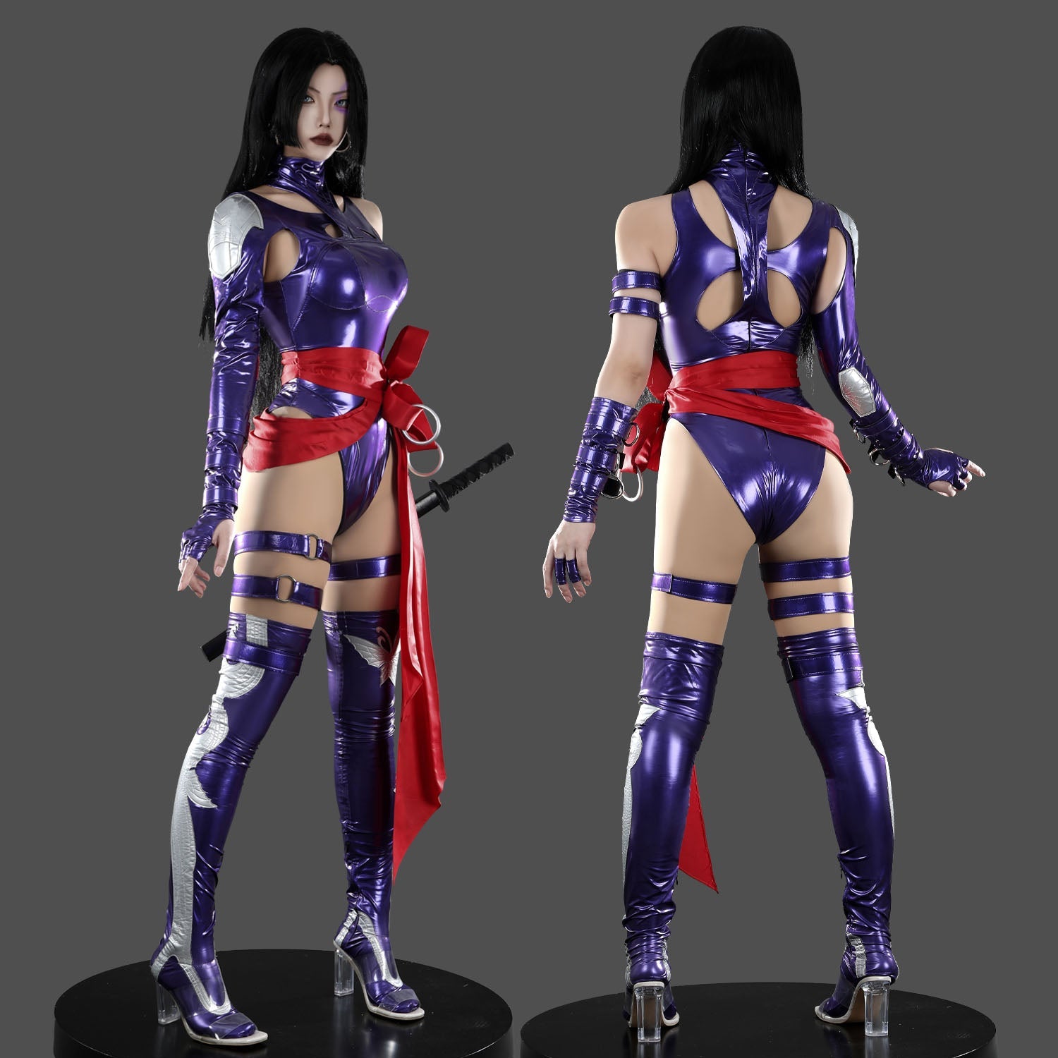 Marvel Rivals Luna Snow Psylocke Bodysuit Full Set Cosplay CostumesThemed Carnival Party Outfit
