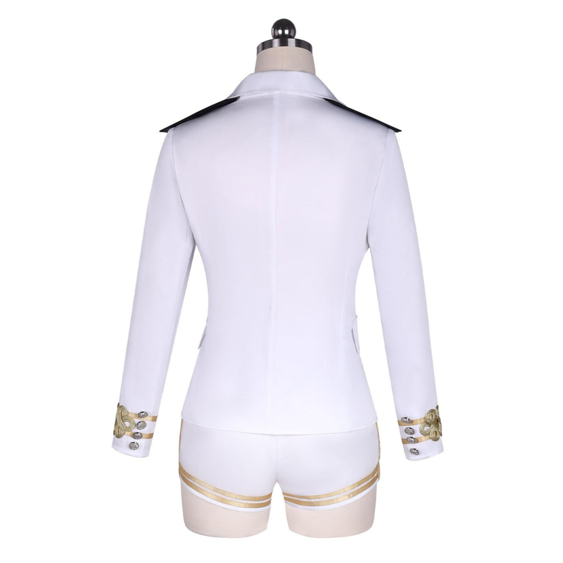 K-Pop Girl IVE Jang Won Young Same Style White Sailor Navy Uniform Stage Outfit