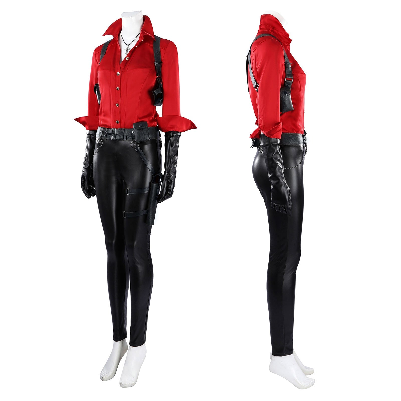 Resident Evil 6 Ada Wong Red Shirt Fullset Cosplay CostumesThemed Carnival Party Outfit
