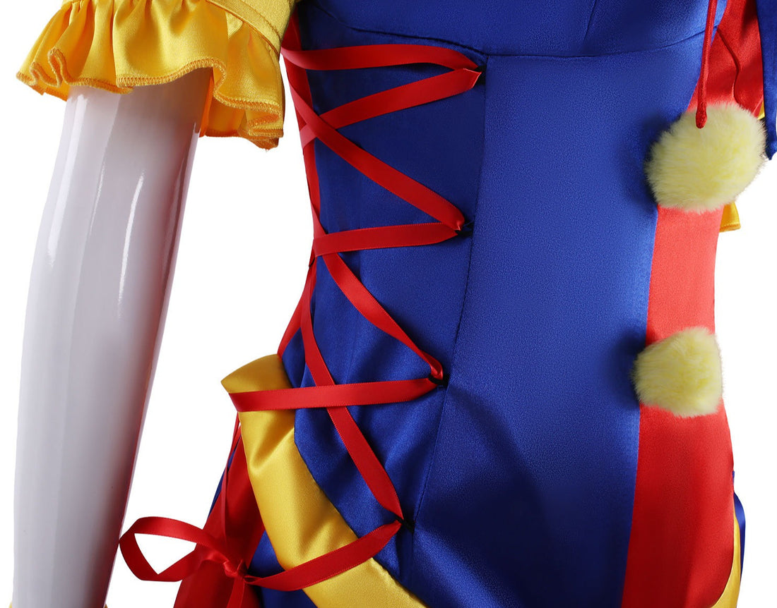The Amazing Digital Circus Jester Pomni Joker Cosplay Costumes Halloween Party Clown Outfit