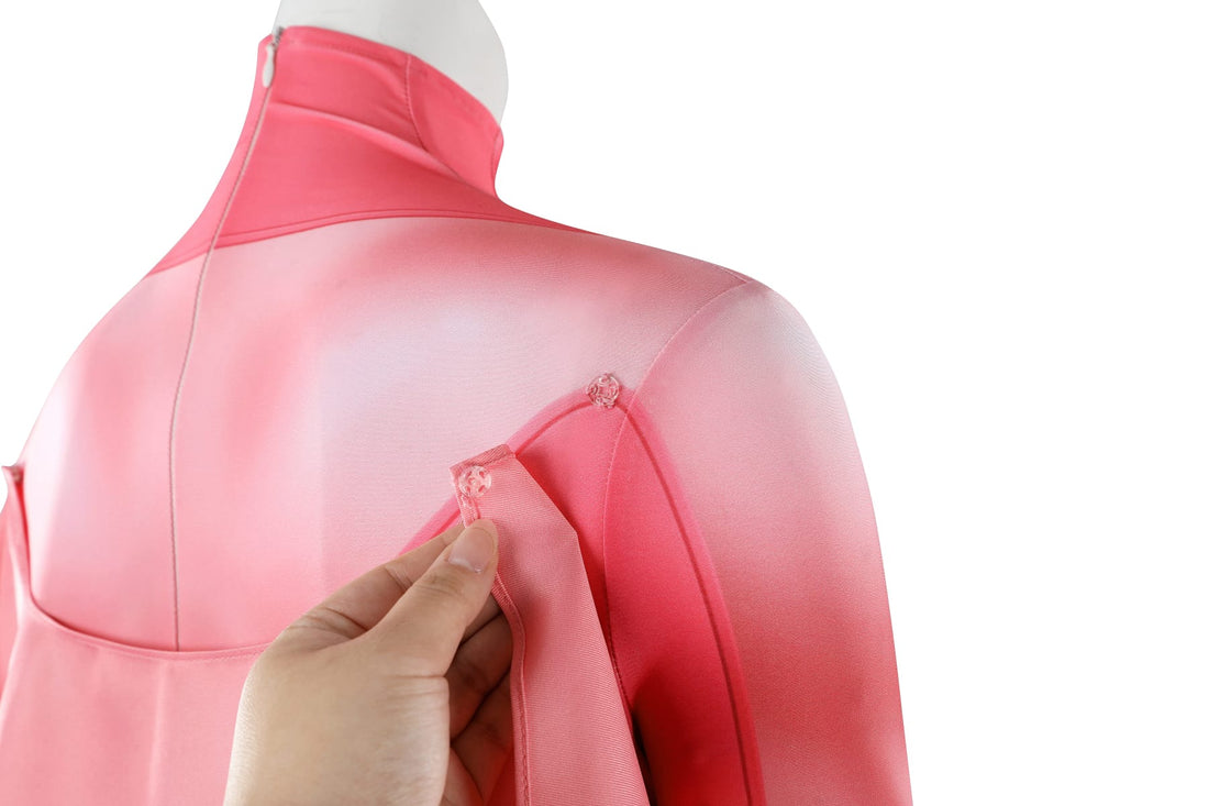 Invincible Atom Eve Female Pink Jumpsuit With Cloak Cosplay Costumes