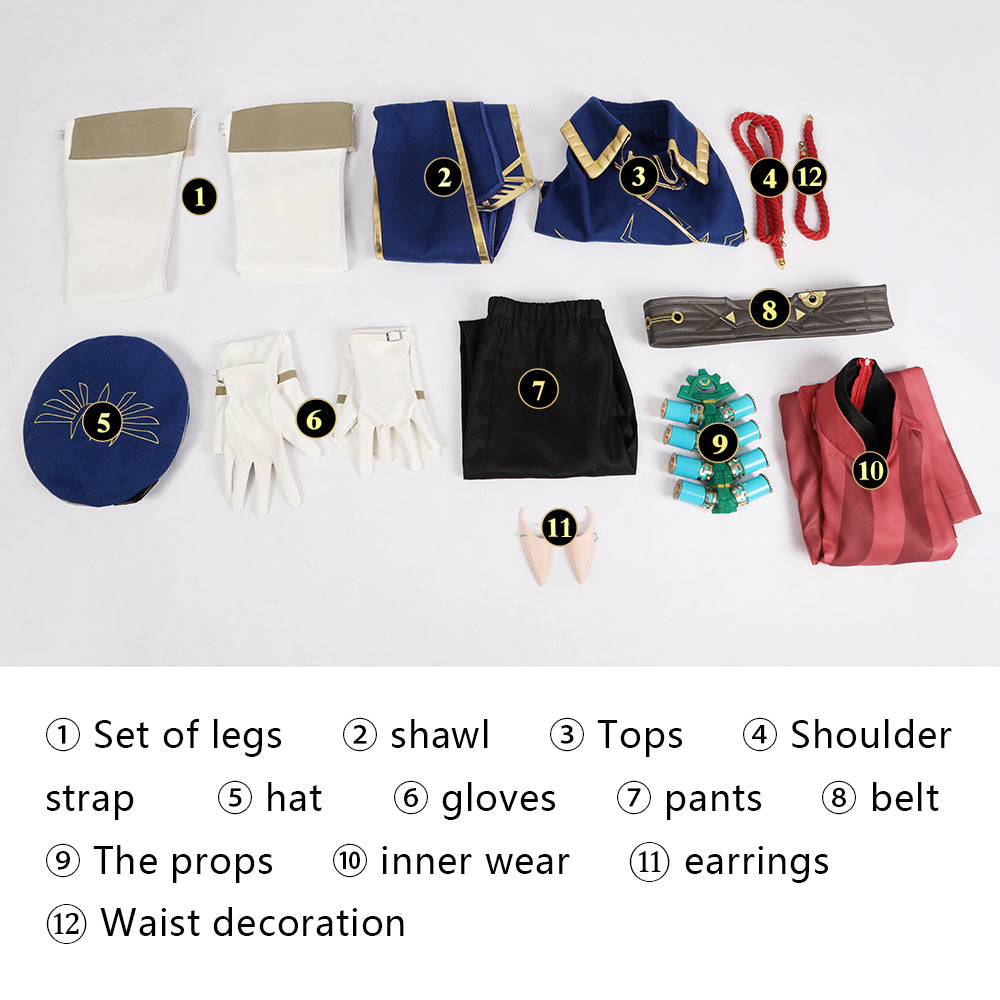 The Legend of Zelda Tears of the Kingdom Link Royal Guard Uniform CostumesThemed Carnival Party Outfit