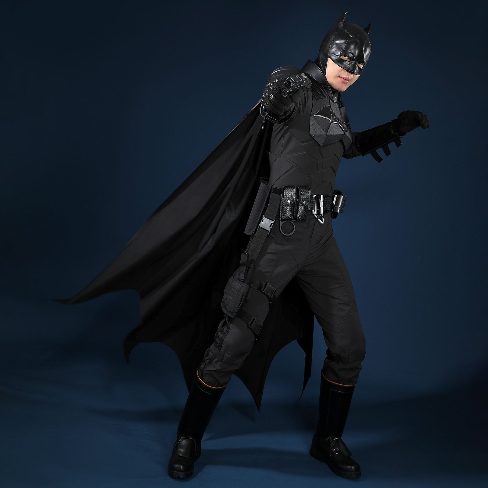 The Batman 2022 Bruce Wayne Cosplay Costumes Robert Pattinson Halloween Themed Party OutfitsThemed Carnival Party Outfit