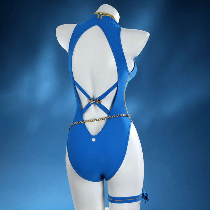 Game Street Fighter 6 Chun Li Woman Swimsuit Cosplay CostumesThemed Carnival Party Outfit