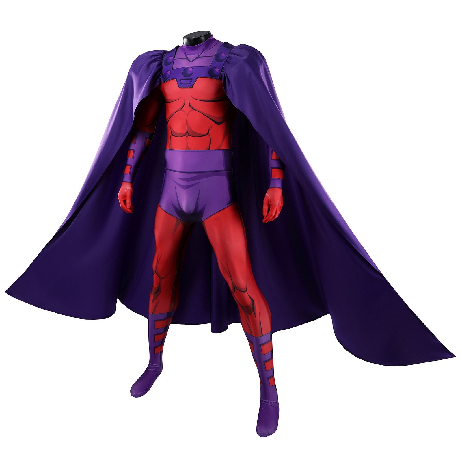 X-Men '97 Magneto Jumpsuit with Cloak Helmet Cosplay CostumesThemed Carnival Party Outfit