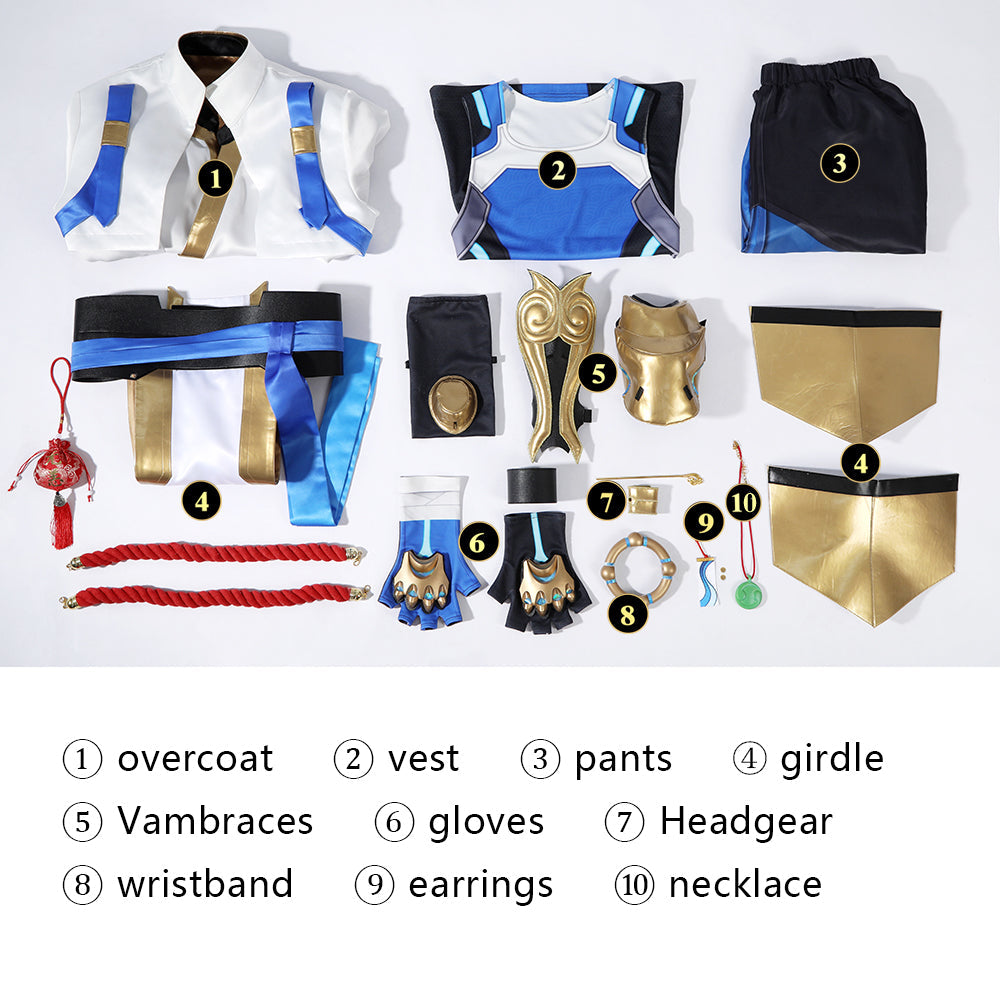 Overwatch 2 OW Wuyang Full Set Male Cosplay CostumesThemed Carnival Party Outfit