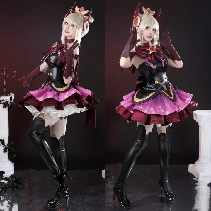 Overwatch 2 Magical Girl Juno Red Black Full Set Cosplay CostumesThemed Carnival Party Outfit